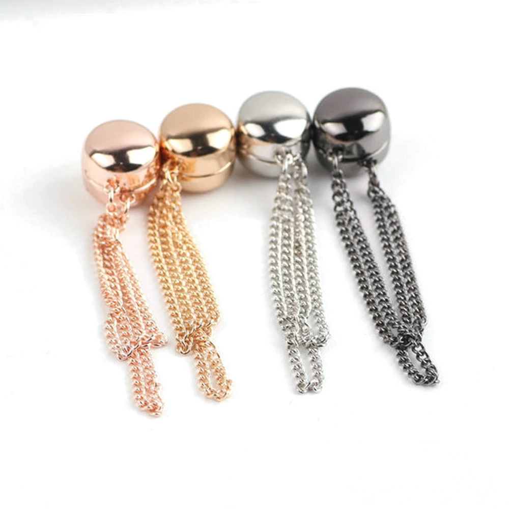 

2021 New Creative Long Chain Brooches Pins Magnet Hijab Scarf Pin For women