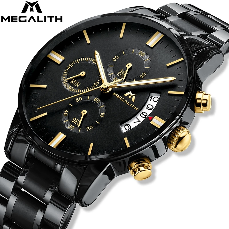 

Fashion Megalith New Design Premium Custom Logo Wristwatches Waterproof Watches Men Sport Wrist Business Quartz Watches