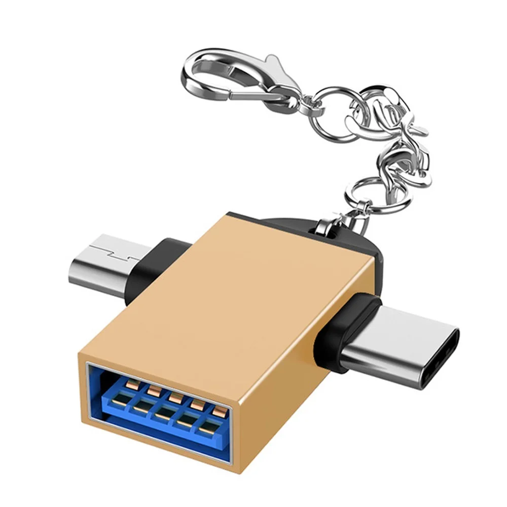 

High quality 2 in 1 USB C to USB3.0 OTG Adapter Micro USB Type- C OTG Adapter for Samsung