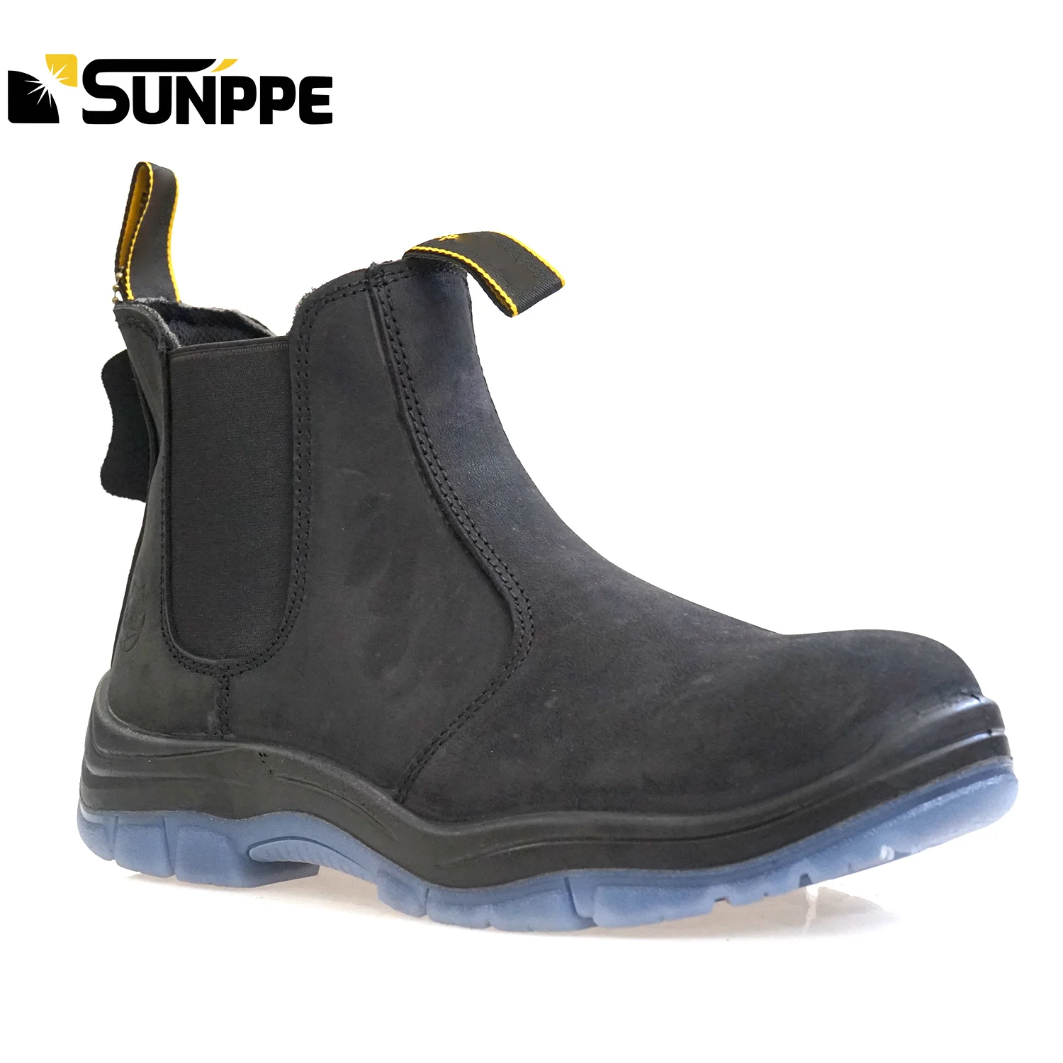 Glass Fibre Toe Genuine Leather Chelsea Work Casual Mid Cut Woman Engineering Expensive Working Safety Boots for Men