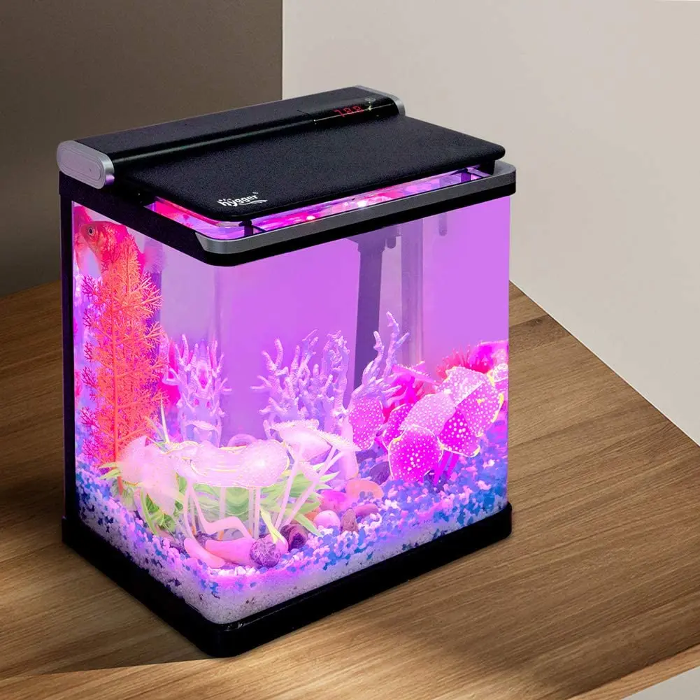 Definitief Verfijnen T Hygger Smart 4 Gallon Fish Tank Small Desk Aquarium Starter Kit With Lid, Filter Pump Filter Cartridges For Snail Tropical Fish - Buy Fish Tank,4  Gallon 360 Fish Tank With Power Filter And