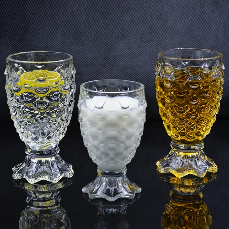 

wholesale european style fish scales design glass drinking cup for Beer Glasses Smoothies Dessert