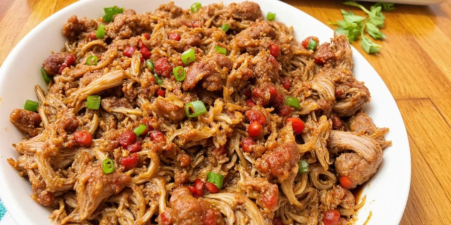 Slow cooker pulled pork with maple glaze
