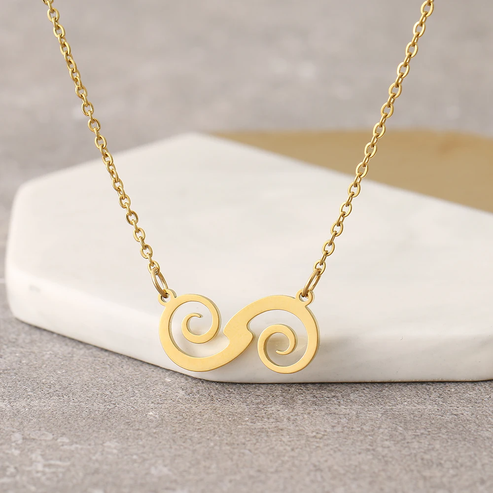 

Stainless Steel Necklaces Infinity Symbol Beard Pendants Chain Choker Jewellery Fashion Necklace For Women Jewelry Party Gifts