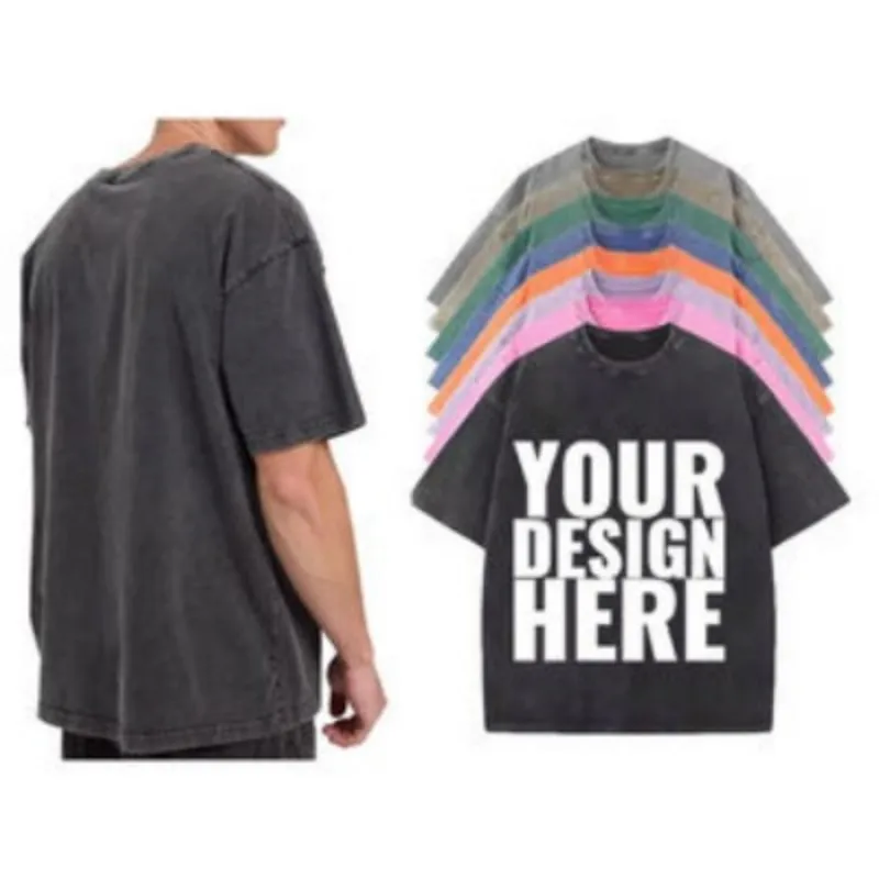 Vintage Acid Wash Cotton T Shirt