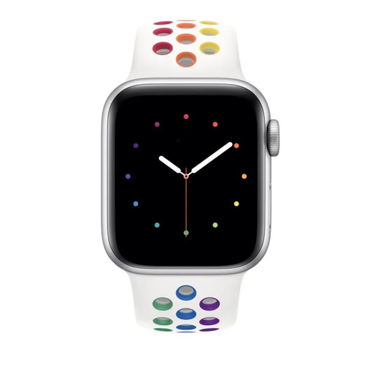 

Fashion Water drop design Double Colors iWatch Straps Universal Silicone Bracelet For Apple Watch