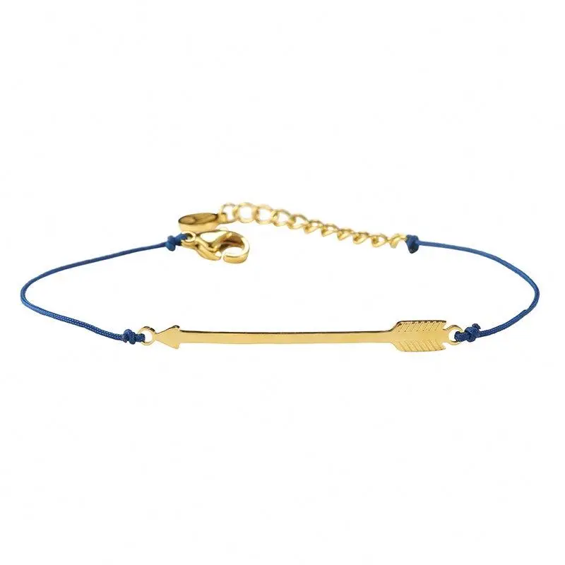 

Fanze SL19062309 Factory Direct Sale 14K Gold Plated Arrow Handwoven Strand Bracelet Stainless Steel Minimalist Fashion Jewelry, Customized color