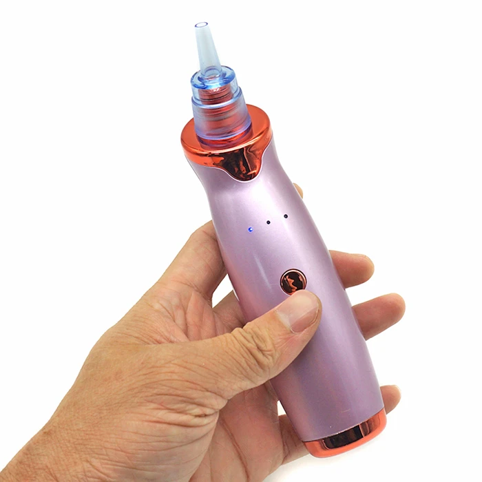 

wholesale suction skin electric pore vacuum blackhead remover instruments, Ivory white/rose gold
