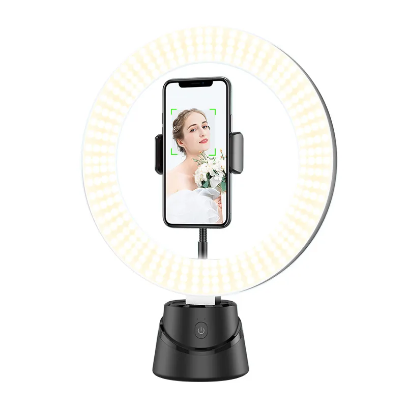 

CP Tech smart phone holder Tik Tok 360 rotation auto face tracking holder with camera tripod ring light phone gimbal stabilizer