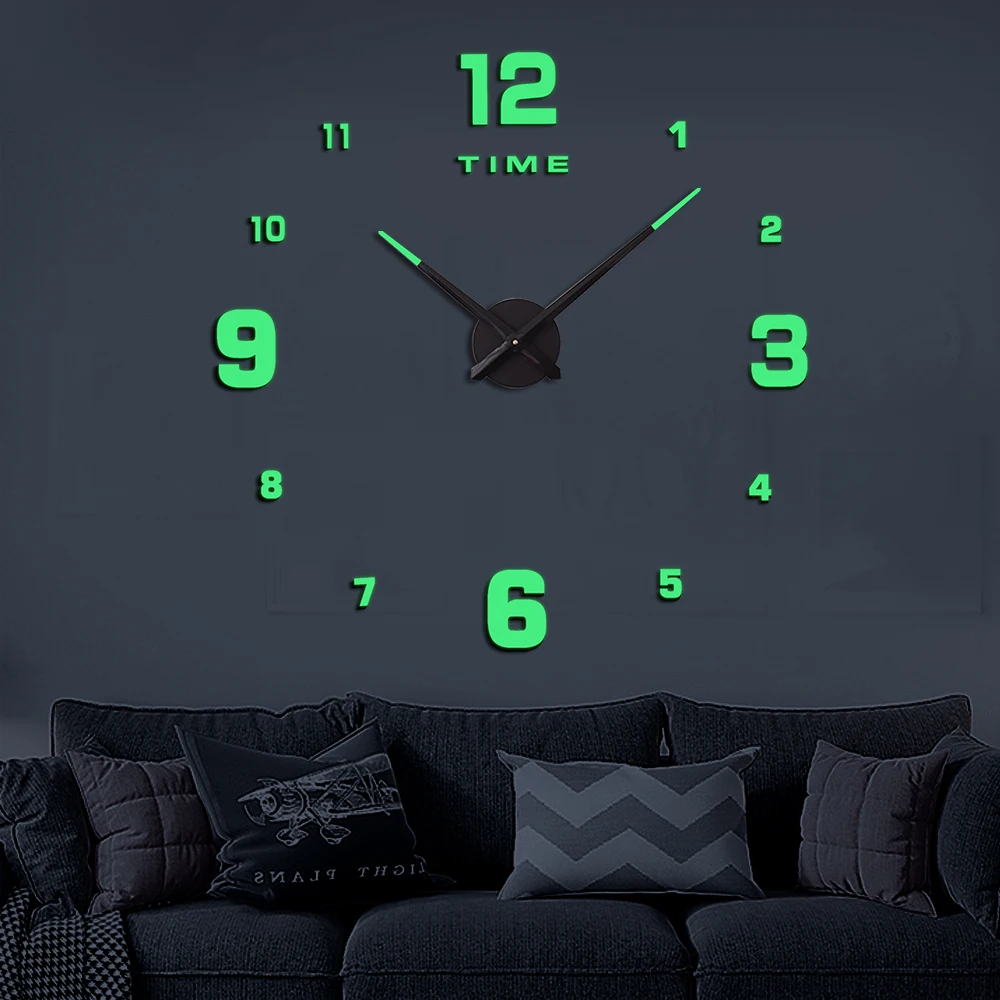 

47inch Acrylic Digital Clock Diy Wall Decoration Modern Wall Clock Large Luminous 3D Watch