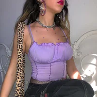 

Free Shipping Crop Strap Short ladies fashion tops and blouse ruffled Collar short blouses for women
