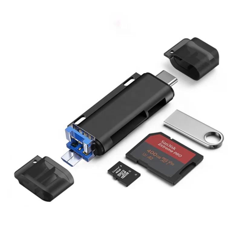 

3 in 1 Type C Memory Card Reader OTG Adapter USB C To SD/TF Adapter Micro USB To SD Card Reader PC & Laptop & Smart Phone