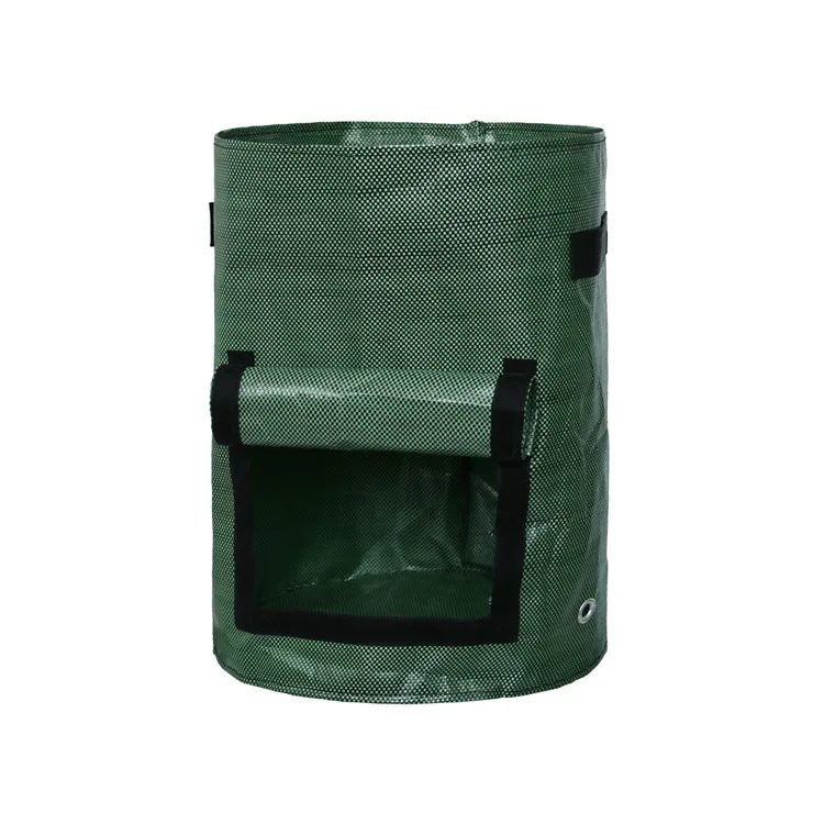 

Heavy Duty Thickened Waterproof Garden Vegetable Plant Grow Bag with Handles Large Harvest Window, Green