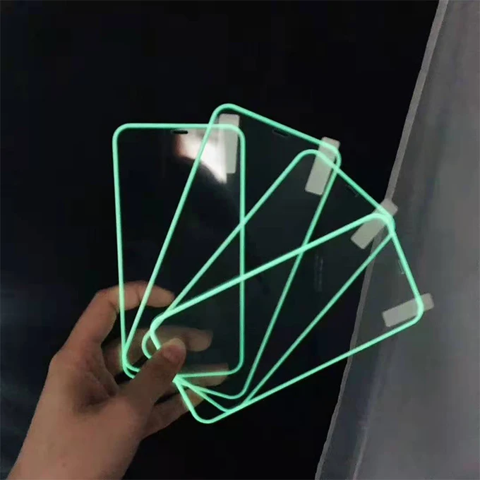 

luminosos provedores Luminous glowing Tempered Glass Screen Protector for iphone