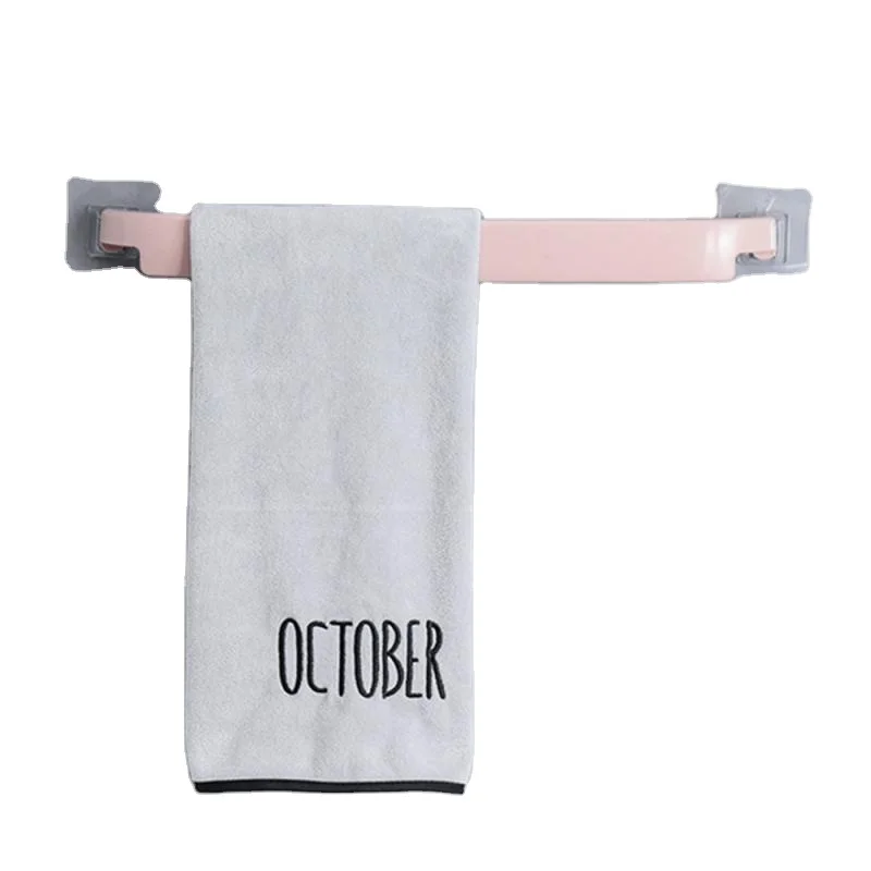 

Home Toilet Storage Shelf Plastic Towel Rack Wall-mounted Bathroom Towel Holder Household Plastic Racks