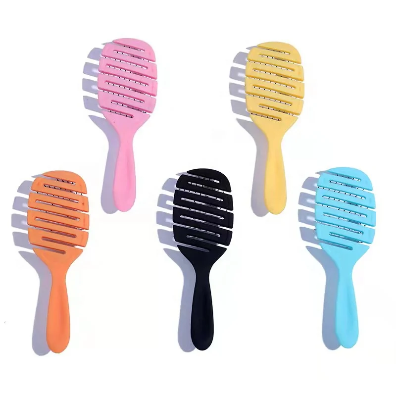 

New Style Solid Color Artistic Hollow Hair Comb Straightening Hair