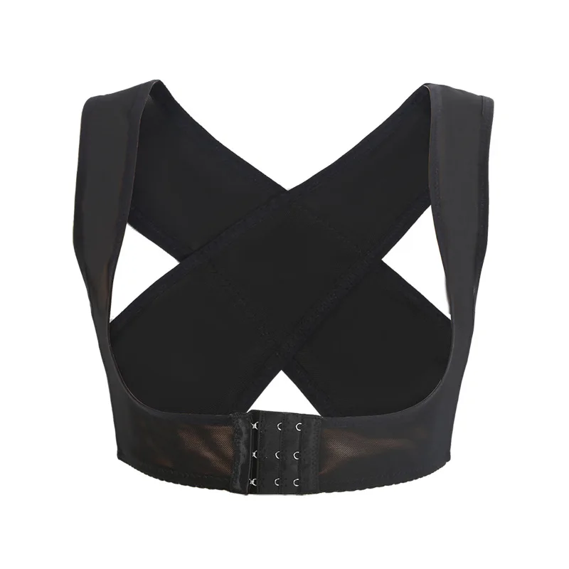 

Posture Corrector Straight Shoulder Brace Lumbar Support Pain Relief for Adult Women Men, Black,nude