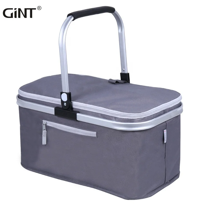 

20L Wholesale 600 D PVC Cooler basket For food delivery outdoor picnic Hot Selling Insulated Durable Cooler Bag, Customized color
