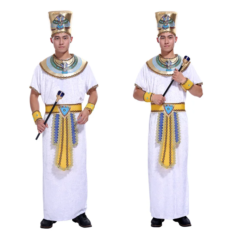 

Halloween Cosplay Party Costume Egyptian Pharaoh Adult King Costume For Men