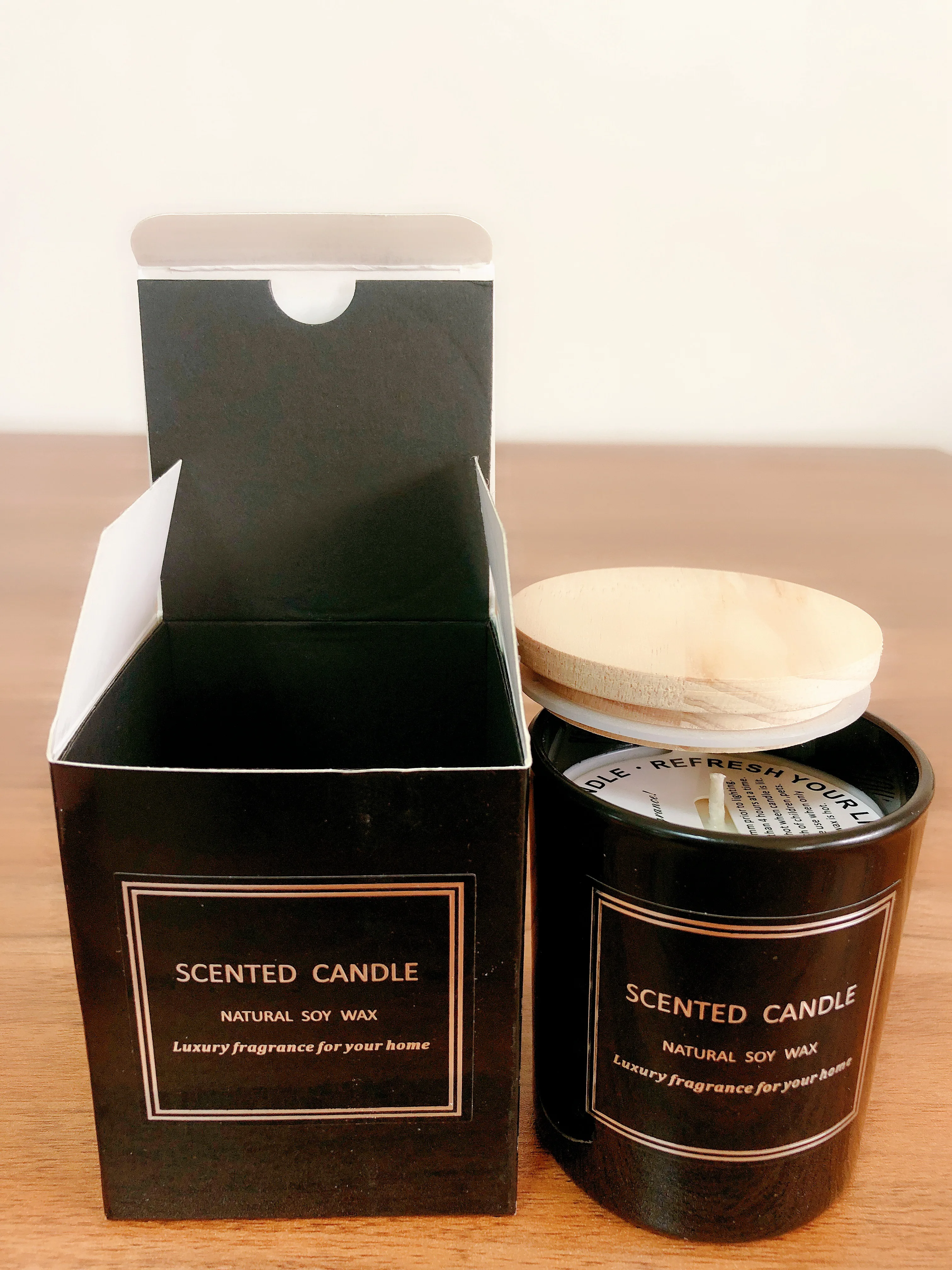 
Home decoration customized wedding gift Soy Wax Luxury scented candles in glass jar 