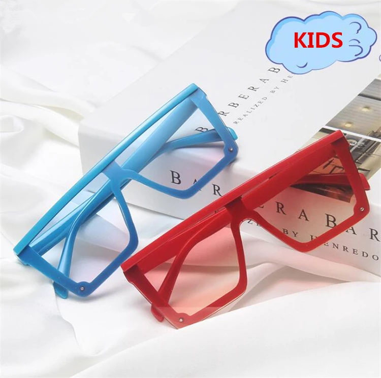 

2021 Baby Boys Sunglasses Shades Girls Toddler Fashion Square Children Sun Glasses For Kids UV400, Custom colors