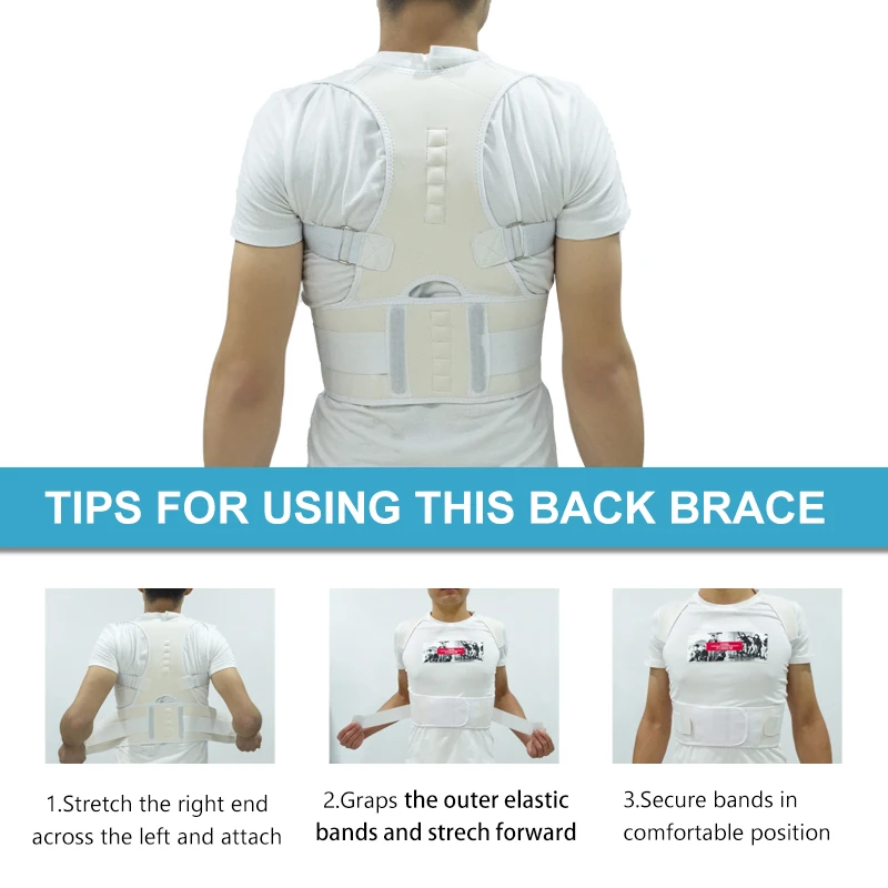 
Adjustable back support brace belt stretcher straightener magnetic body posture corrector shoulder Posture Corrector 