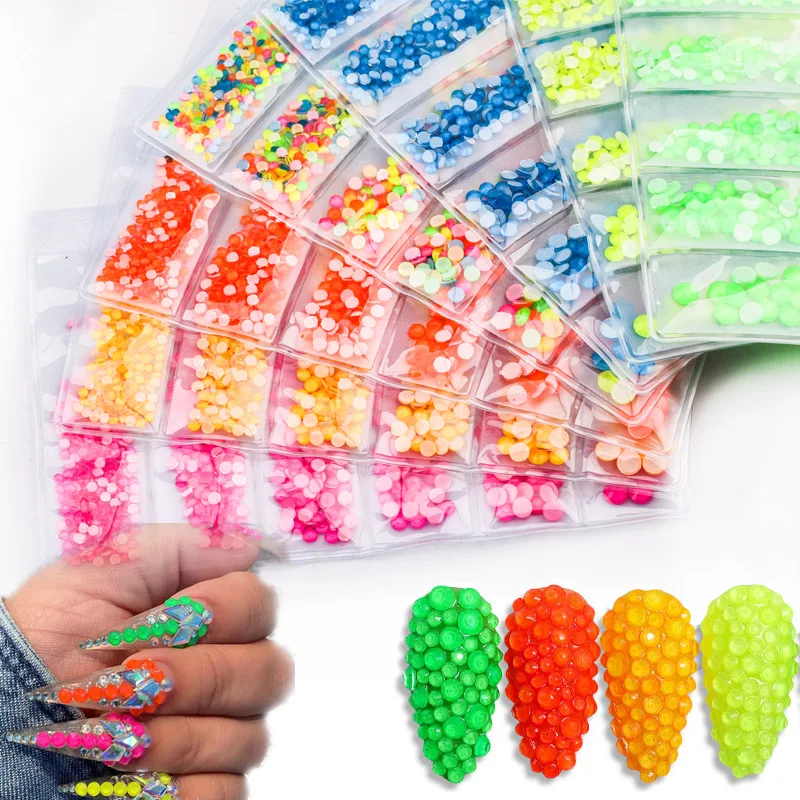 

Fashion Rhinestone Nail Art Neon Rhinestones Wholesale For Nail DIY Decoration