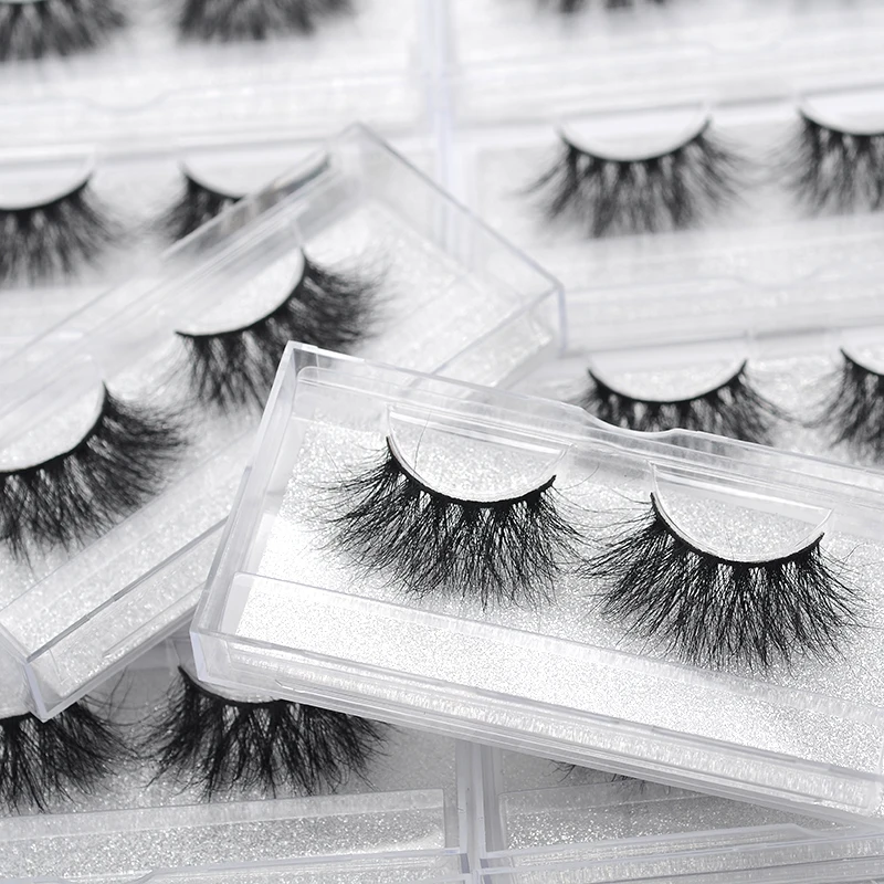 

25mm 3D wholesale custom private label packaging real mink false eyelashes in bulk create your own other lashes, Natural black