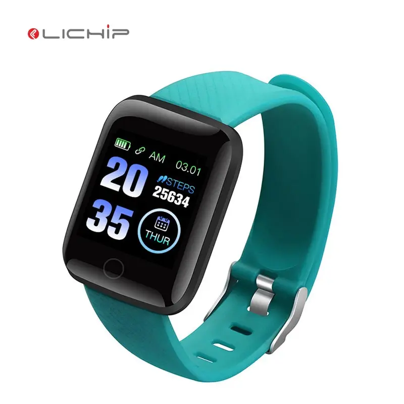 

LICHIP L214 smart watch 2020 heart rate monitor band bracelet wrist blood pressure sport wristband d13 fitness smartwatch, Pink,black,purple,blue,green