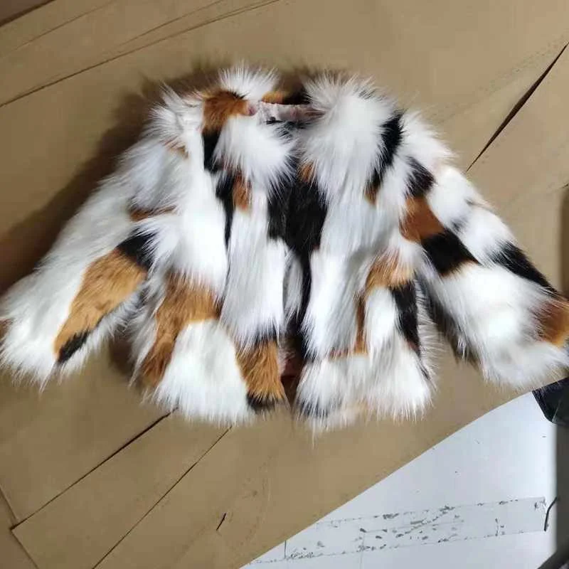

Winter Toddler Girl Faux Fur Thick Coat Solid Outwear Clothes Warm Baby Girls Autumn Warm Kids Elegant Coat Jacket Thick Outwear, As picture