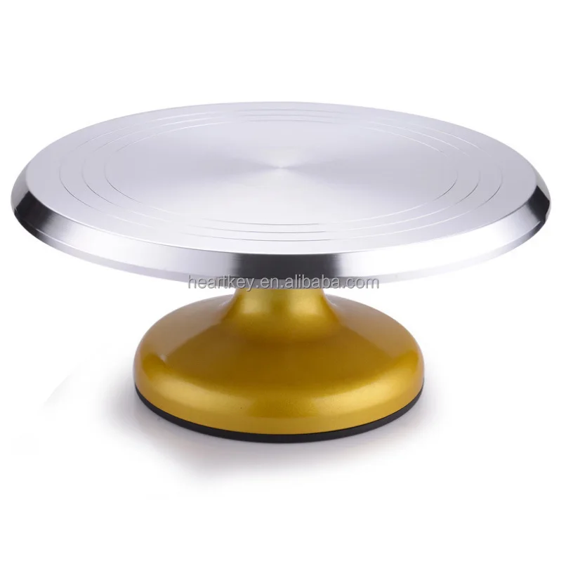 

Size Cake Turntable Revolving Rotating Cake Decorating Stand with Non-Slip Silicone Bottom