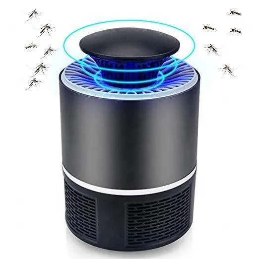 

New usb electronic rechargeable photocatalyst mosquito killer led lamp traps, Black