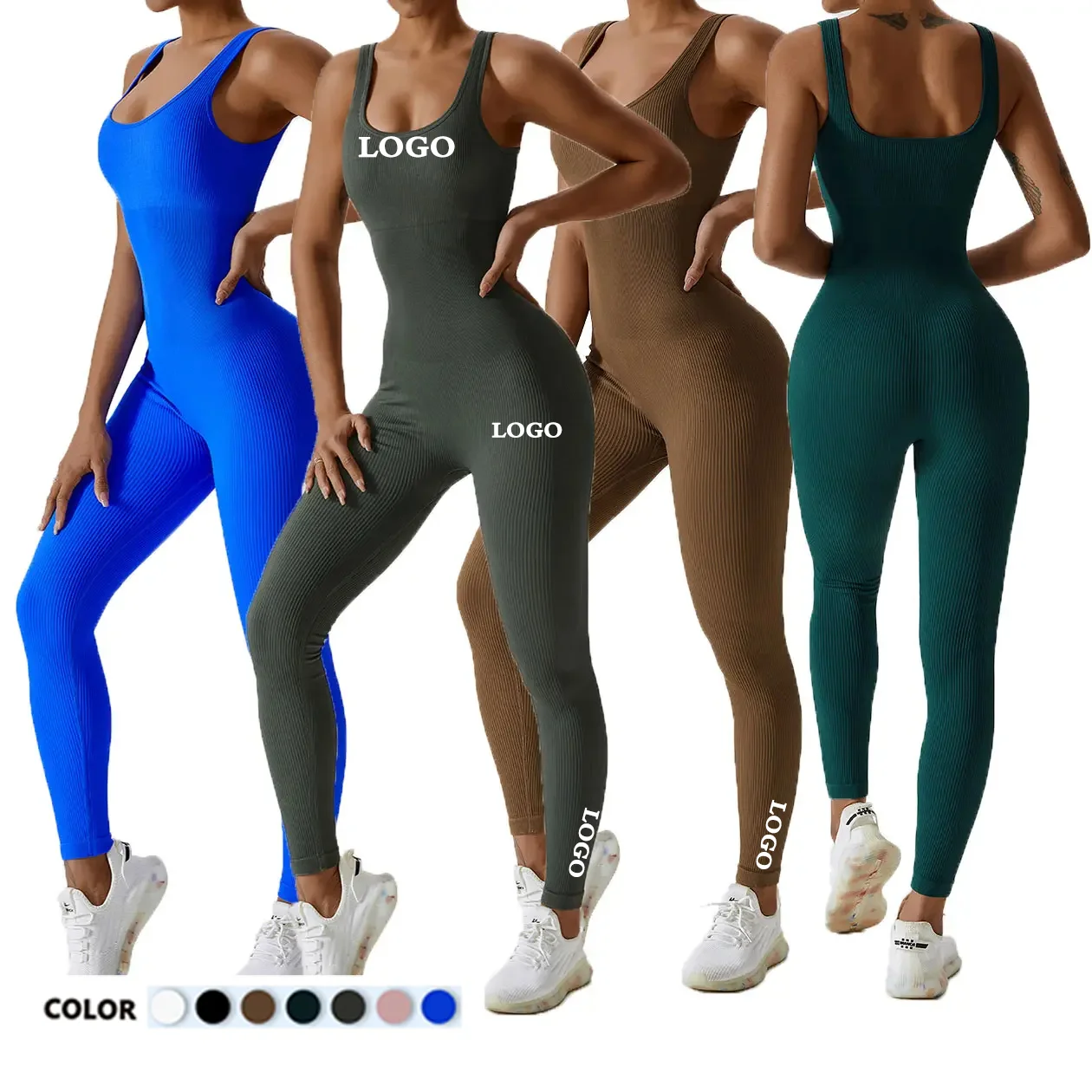 

Custom scrunch butt new Womens Seamless Jumpsuit Wear Gym Fitness Workout Clothing Bodysuit One Piece Yoga Jumpsuit for women