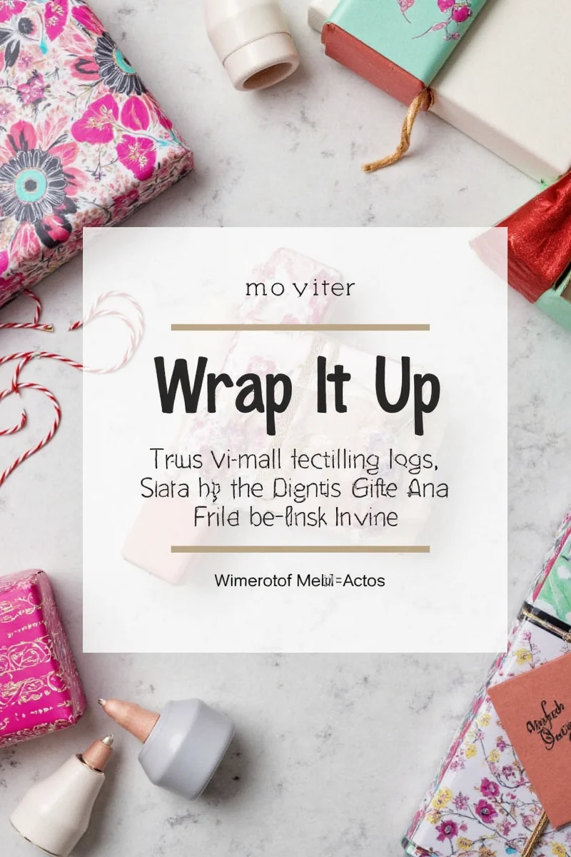 Festive wrapping paper used as wall decor