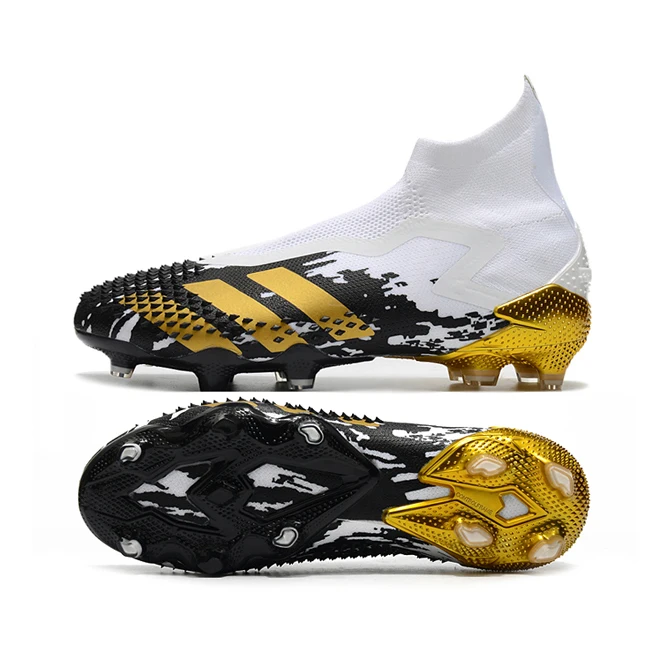 

Classic Stylish Predator Mutator 20+ Fg Lightweight,Breathable Mesh High Top Soccer Shoes Football Shoes Football Boots, White