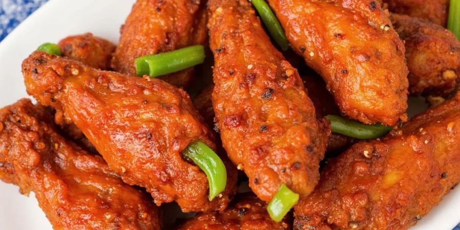Sesame seeds sprinkled over wings