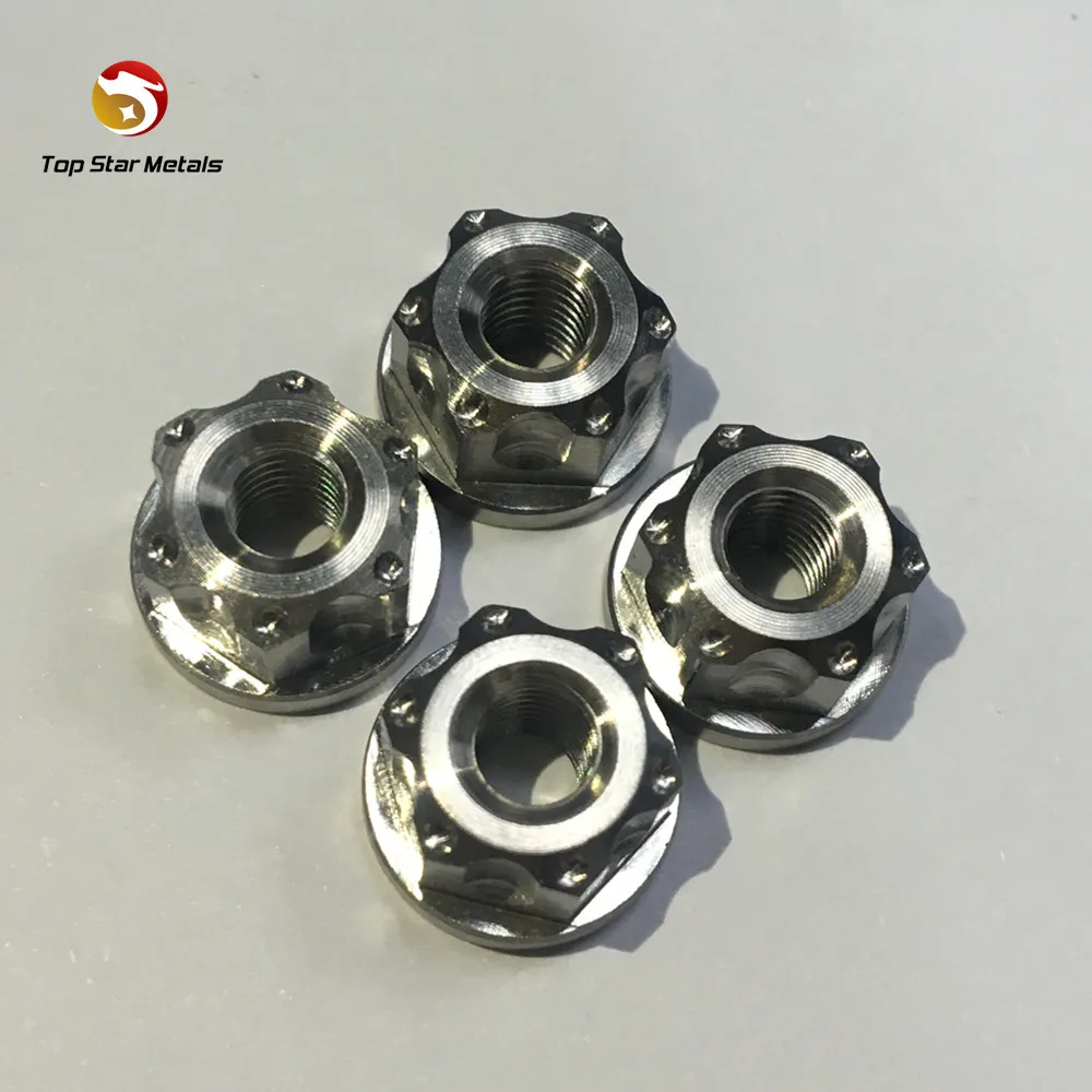 

For motorcycle CNC  Ti-6AL-4V titanium nuts, Natural colour