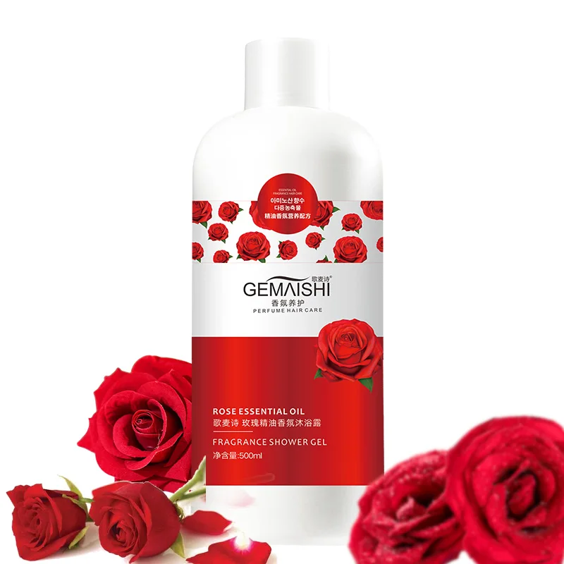 

good price private label rose essential oil fragrance rose bath cream fragrance shower gel