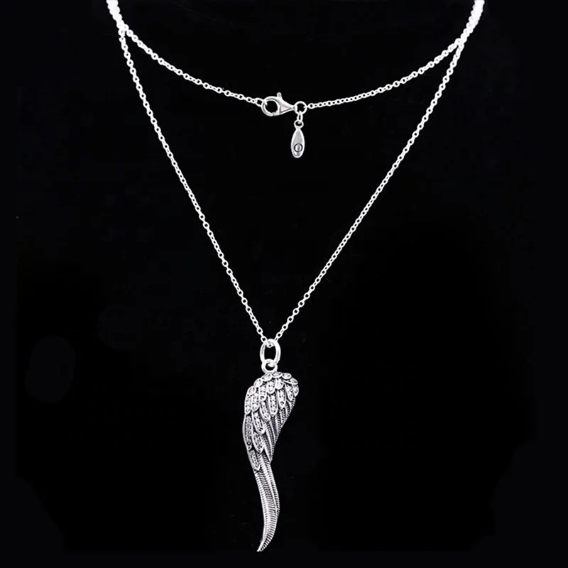 product-BEYALY-Delicate Wing Shape Design White Gold Necklace Price In Malaysia-img