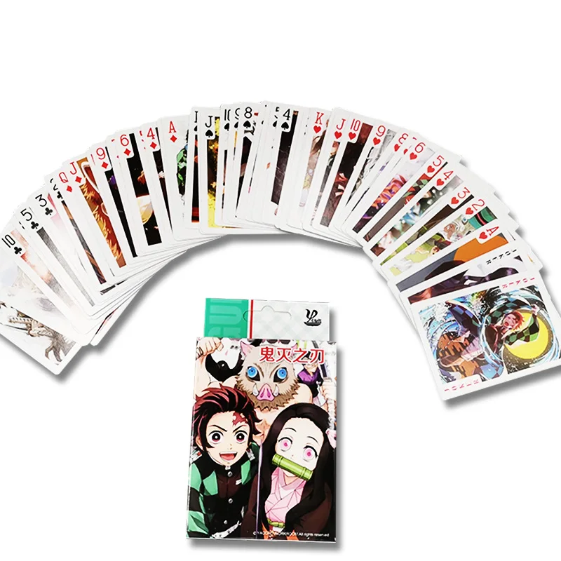 

21 Design Poker for the Fans of Anime One Piece demon slayer Titan on attack as gift, Picture