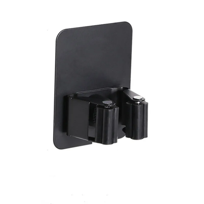 

Drill Free Stainless Steel Broom Hanger Holder Adhesive Bathroom Mop Clamp