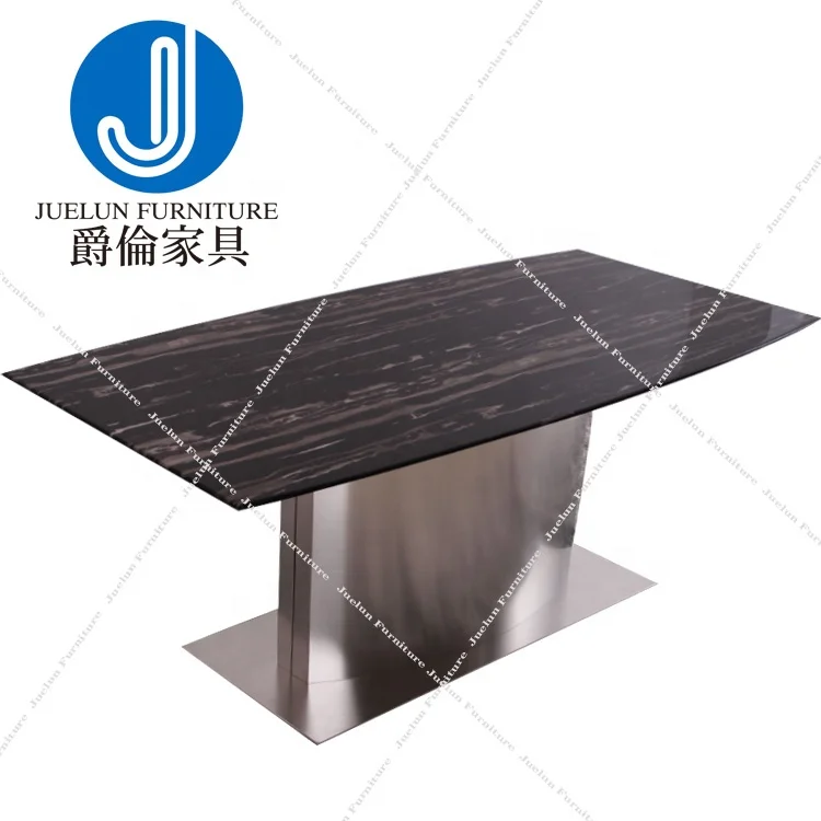 Factory price wholesale natural stainless steel rectangle kitchen island table kitchen table dining kitchen table