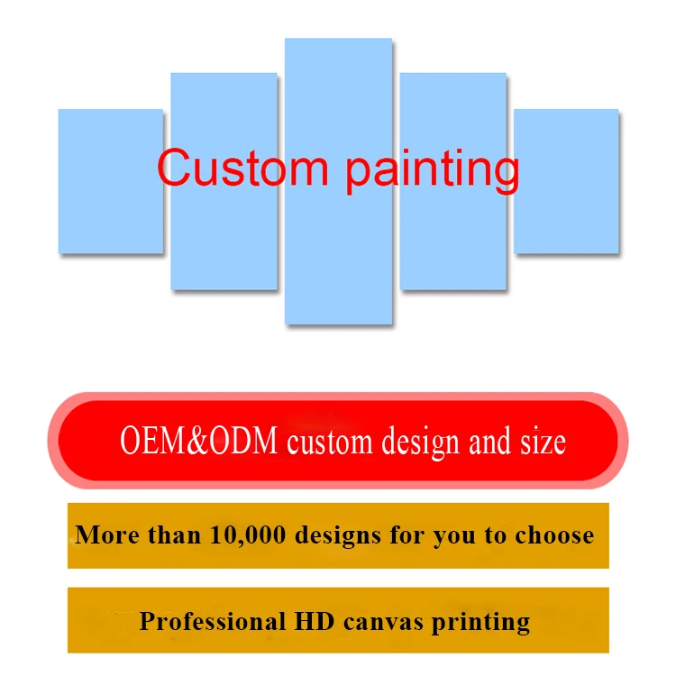 
Wholesale drop shipping multi-panel poster picture Painting Home Decor wall art custom canvas print 