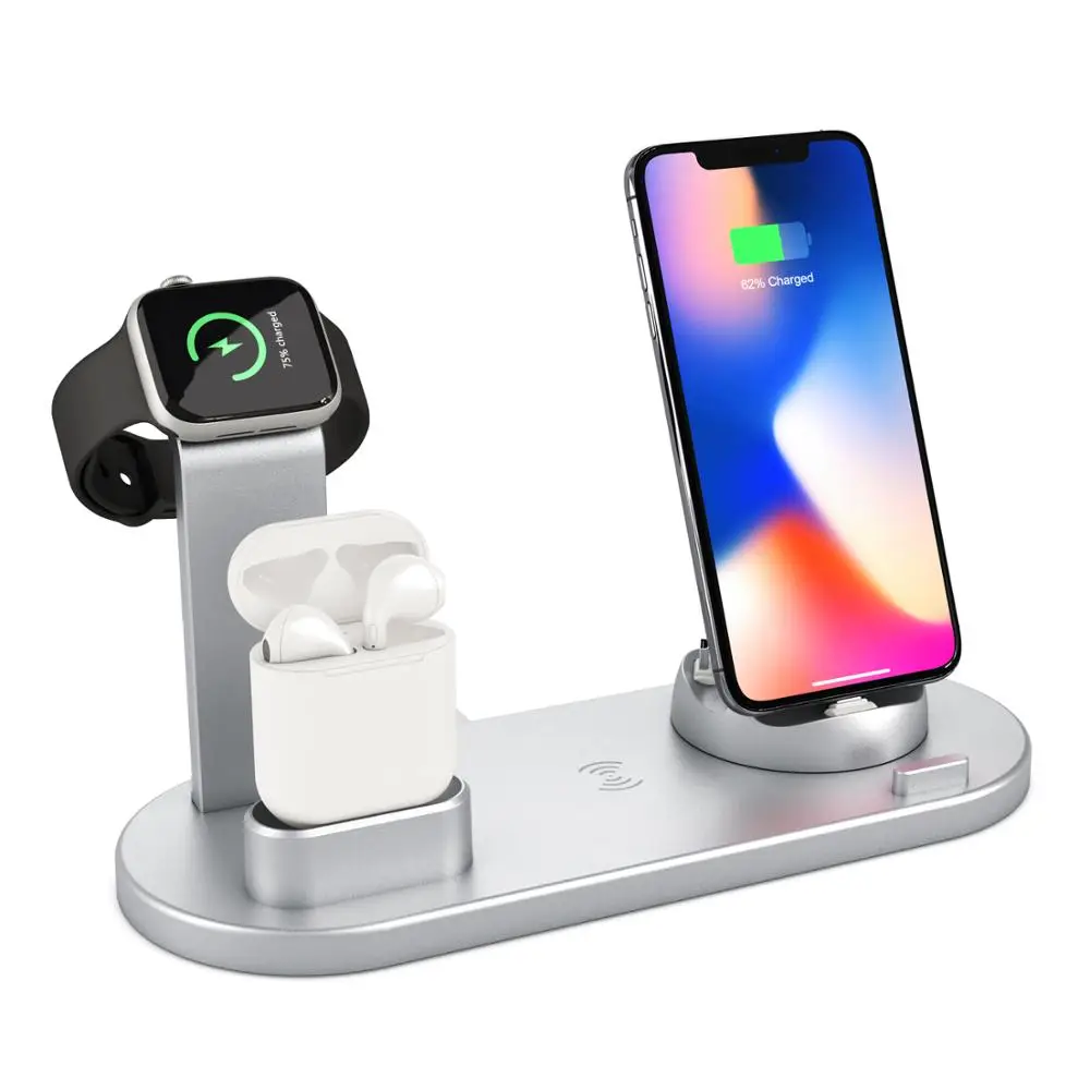 

New bestseller 3in1 fast charge wireless charger stand universal desktop stand holder for iPhone for apple watch, Black,white,silver