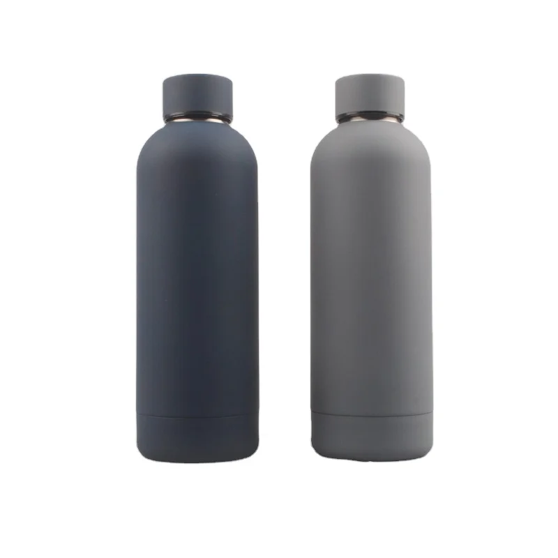 

Cool-Chunlong Soft touch 500ml stainless steel vacuum flask thermos water bottles with rubber paint