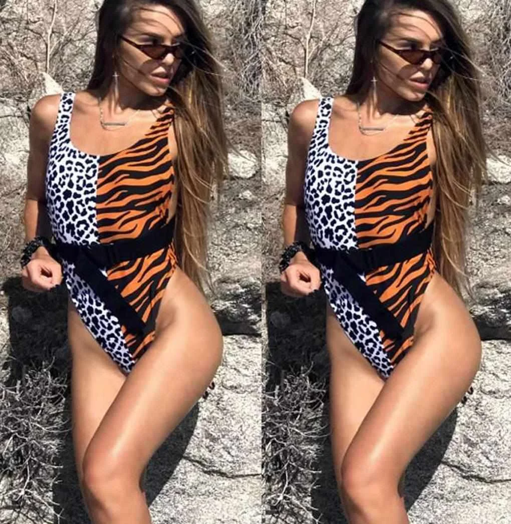 

Bikini Leopard Print One-piece Swimsuit Bikini, Picture color