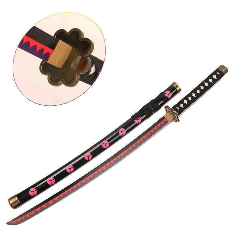 

Sword Roronoa Zoro Sword Set Handmade Bamboo Katana Japanese Sword Props