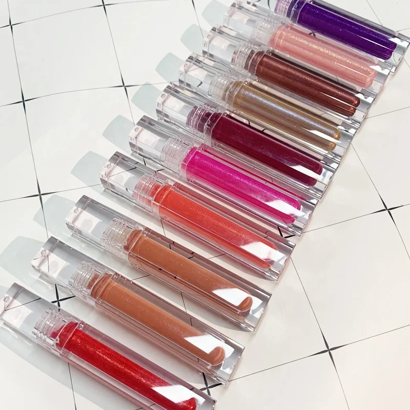 

28 colors clear glossy shiny private label lip gloss low moq nude glitter custom labels lipgloss, 20 colors