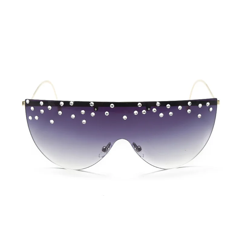 

2021 Fashion Designer Handmade Diamond Sunglasses Metal Personalized Oversized Rimless Luxury Women Sun Glasses