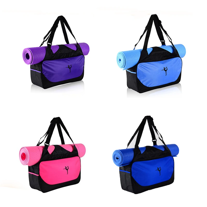 

High quality customized design multifunction canvas yoga mat gym bag, Mix colors